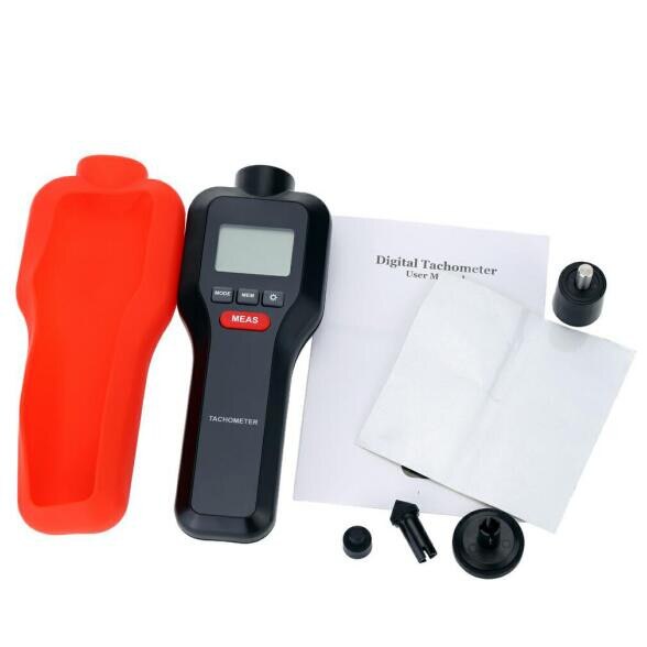 2 In 1 Digital Tachometer Photoelectric / Contact Portable Handheld High Precise Non-Contact Rev Speed Meter Tester Tool HT-522