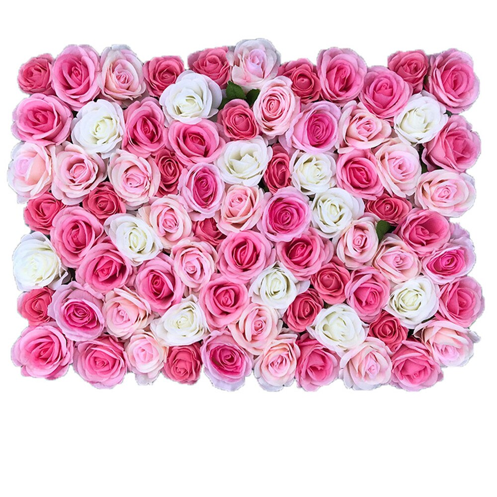40 x 60cm blomsterveggpanel silke rose kunstige blomster full rose bryllup blomsterdekorasjon for bryllup bakteppe dekorasjon: 1