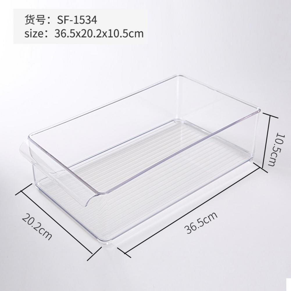 Multi Kitchen Fridge Freezer Space Saver Organizer Home Food Transparent Plastic Organizer Container Refrigerator Storage Boxes: 09