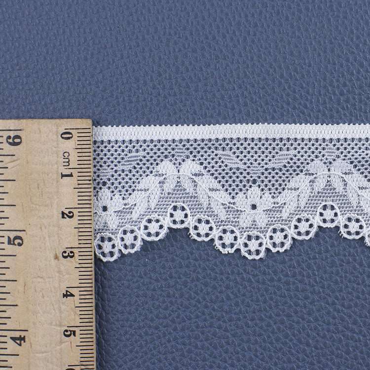 Hvid blondestof 5 yards blondekantstof materiale til tøj båndbroderi applikation bomuldsbrokade blomstertyl boho kant: Antik messing / 5 værftet