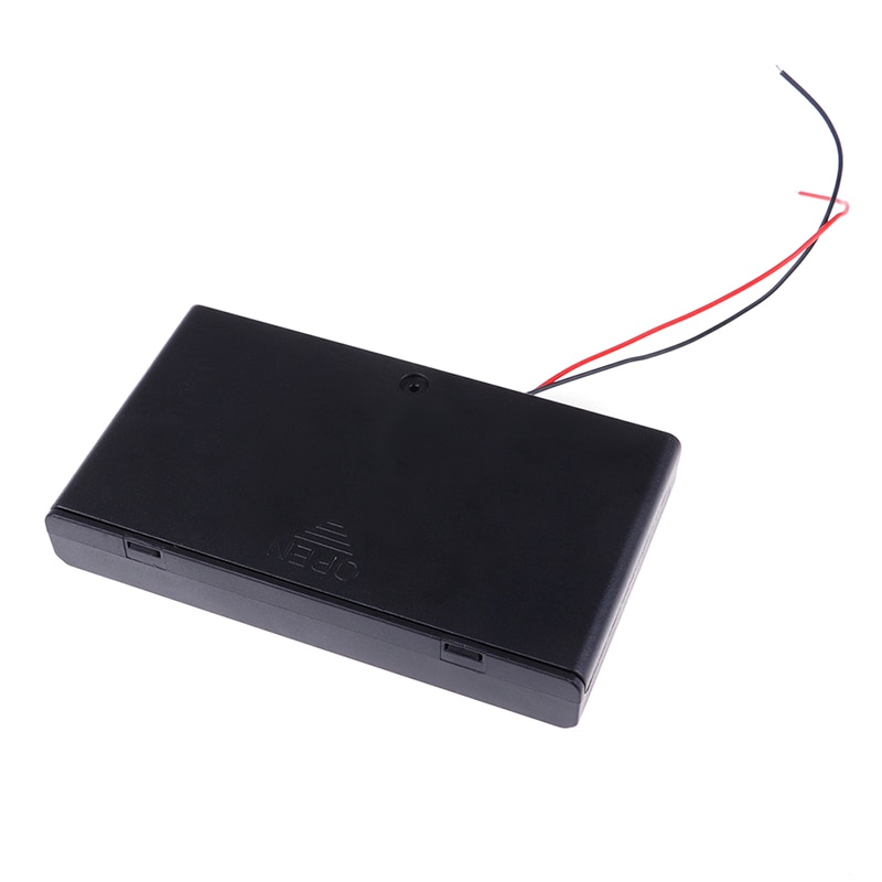 On/off 8x1.5V 12V 8AA 2A batterie boîte de rangement 8 AA support de batterie avec interrupteur fils fils bricolage 8 fente AA 8XAA 8 X AA