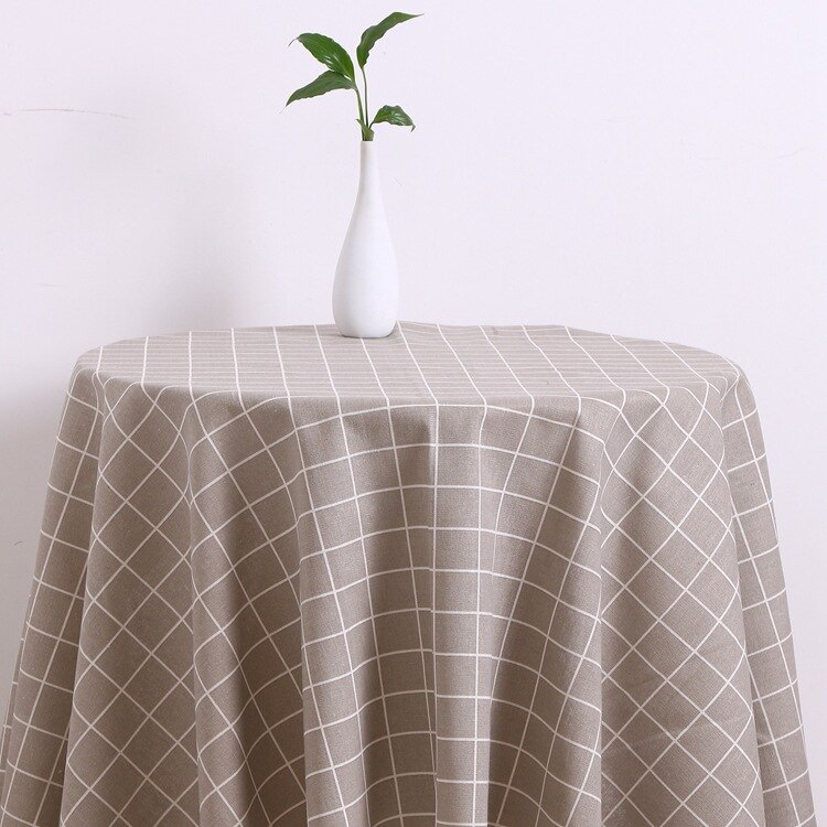 150 cmx 100cm bomull og lin stoff duk gardin stoff rutete sofahandmadefabric diy klær sy 101: Grå rutenett