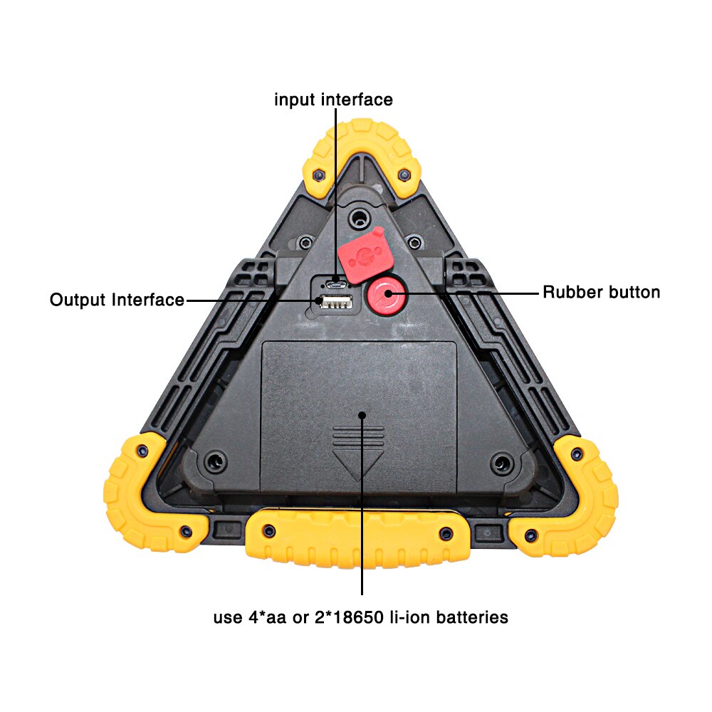 COB LED rechargeable camping lantern flashlight worklight 18650 portable spotlight Searchlight led working light Warning lampe