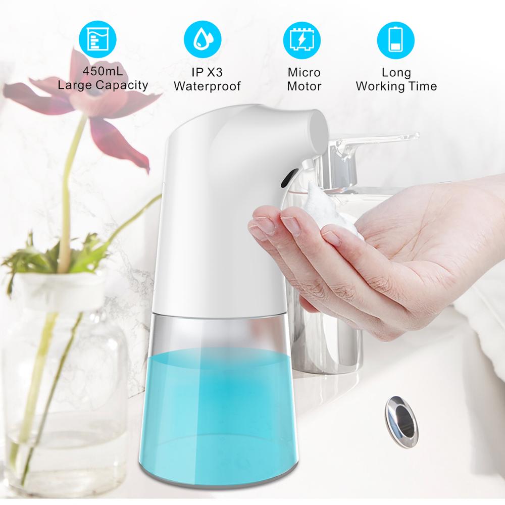 Intelligent Automatic Liquid Soap Dispenser Induction Foaming Hand Washing Device for Kitchen Bathroom (Without Liquid)