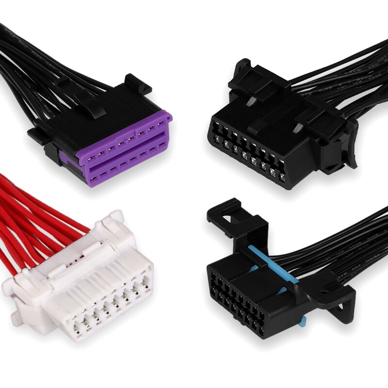 Auto Diagnostische Socket OBD2 Vrouwelijke Connector Met 16 Pin Kabels 4 Soorten Obd Plug 16-Pin Interface Connectors Voor zelf Vergadering