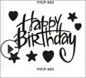 10*12cm DIY Happy Birthday Balloon Sticker Wave Ball Sticker I Love You Star Heart Crown Letter Balloons Stickers TM418