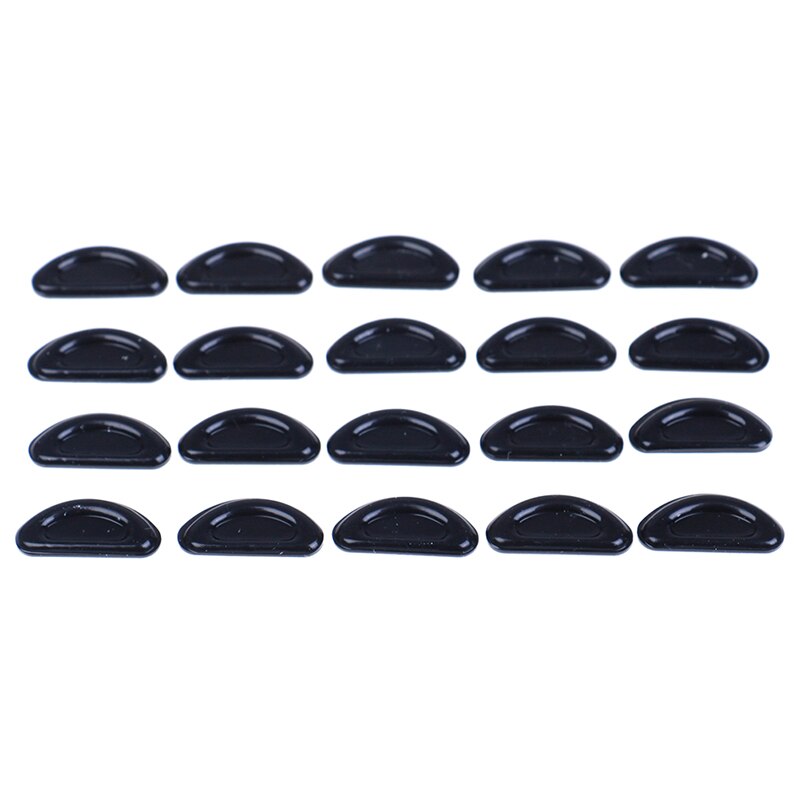 5 paar zelfklevende neuspads antislip siliconen brilpads voor brilaccessoires: Zwart