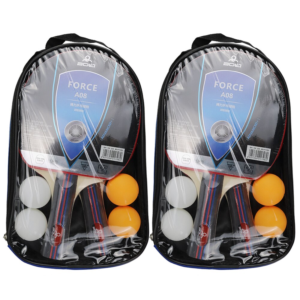 Table Tennis Ball and Bat Set 4 Ping Pong Bats 8 Ping Pong Balls Pack Table Tennis Set 4 Ping Pong Balls Bats Rackets Kit