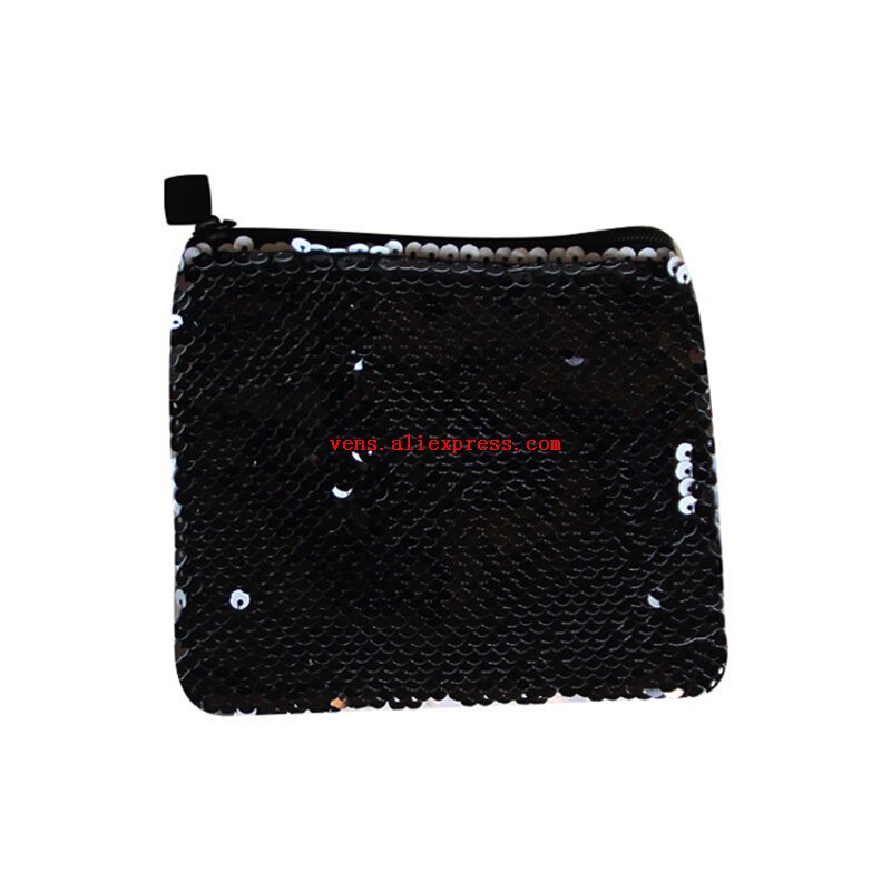 Sublimación en blanco lentejuelas monederos bolsas de transferencia monedero con impresión diy consumibles 20 unids/lote estilo 14,5*12,5 cm