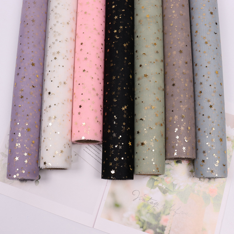 Flower Packing Gauze 5 Yards/roll Bronzing Gauze DIY Korean Style Floral Gauze