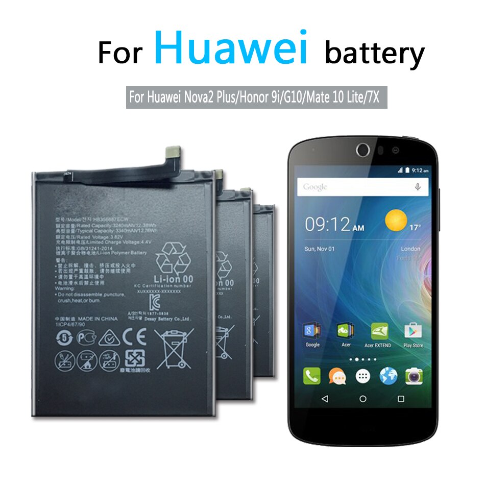 HB356687ECW HB366481ECW batería para Huawei P7 P8 P9 P10 P20 P30 Lite P10 P20 más P20 P30 Pro P9 Lite mini batería + herramientas