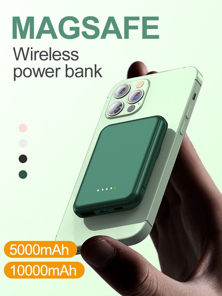 Magsafe Magnetic 10000mAh Wireless Power Bank Mobile Phone External Battery For iphone 13 12 13Pro 12Pro Max Mini Powerbank