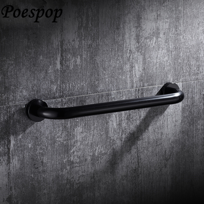 Posepop finish badrumsbadkar toalett handtag handtag svart aluminium väggfäste dusch säkerhetsstöd handduk handdukshängare