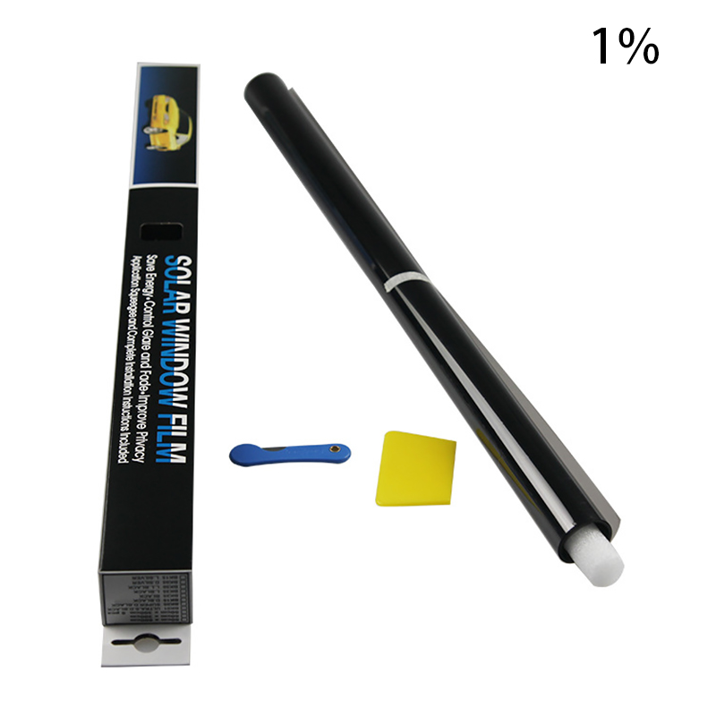 Biltilbehør auto hjem glasrude farvetone farvetone filmrulle skraber bil tag vindue nuancefilm glas 50cm x 3.0m 1% 5% 25% 50%: Hvid