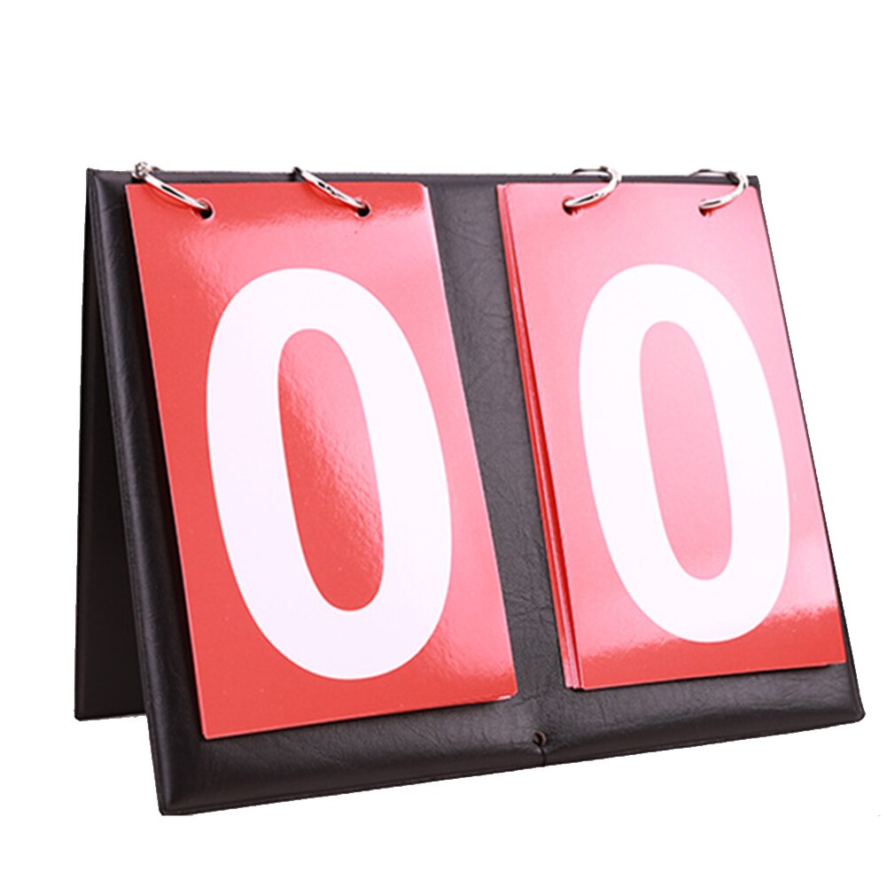Portable Scoreboard Counter Flip Badminton Competitions Basketball Manual Multi Sports Table Tennis Football 2 Digit Volleyball: Red