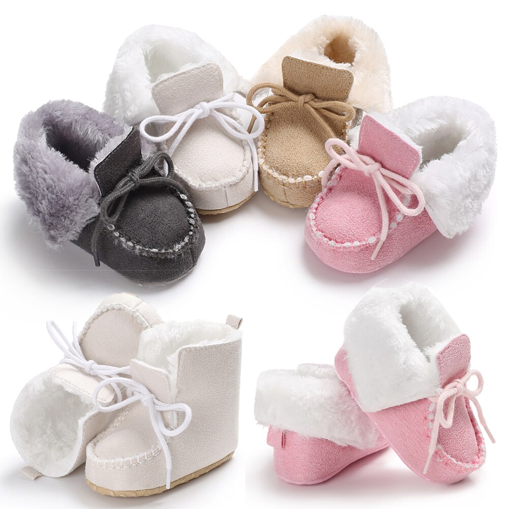 Infant Baby Boys Girl Soft Sole Mocassins Snow Bootes Prewalker Kids Toddler Girls Newborn Non-slip Winter Warm Mocassins Shoes