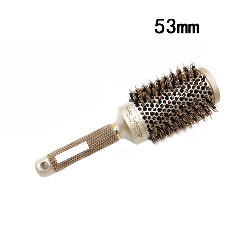 15/32/43/53mm Salon Styling Tools Round Hair Comb Hairdressing Curling Hair Brushes Comb Ceramic Iron Barrel Comb: J057770