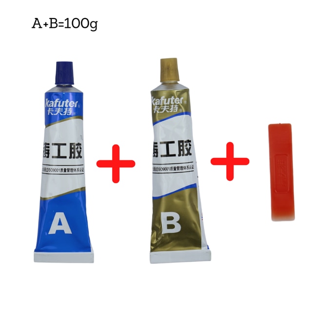 65g /100g støbning reparation lim metal reparation klæbende jern stål auto radiator vandtank speciel lækage tilstopning svejsning lim: Ab 100g 1 sæt