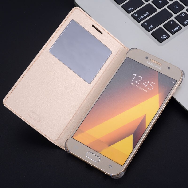 FDCWTS Flip Cover Leather Case For Samsung Galaxy A3 A310 A310F A3 A320F Phone Case Luxury View Shell Holster Sleeve
