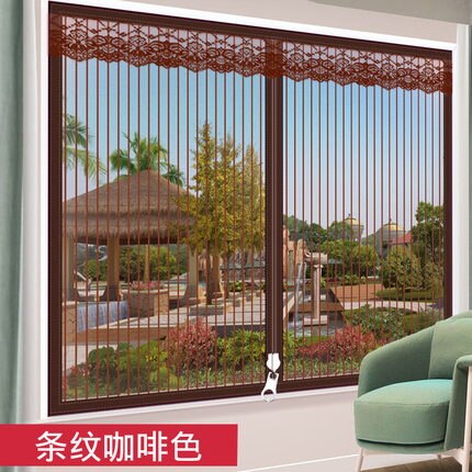 Door & Window Screens Anti-mosquito screens screen gauze self-adhesive window curtains Velcro sand window magnetic magnet: Style 1 / 150-200