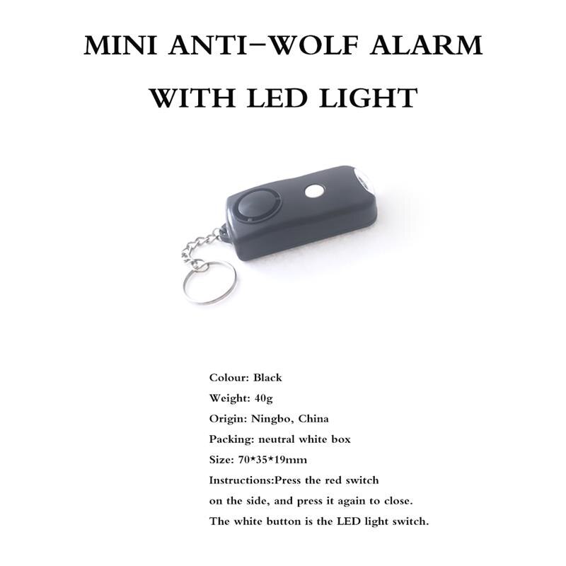 Safety Personal Alarm Convenient To Carry Emergency Safety Alarm Keychain With LED Light 130 DB