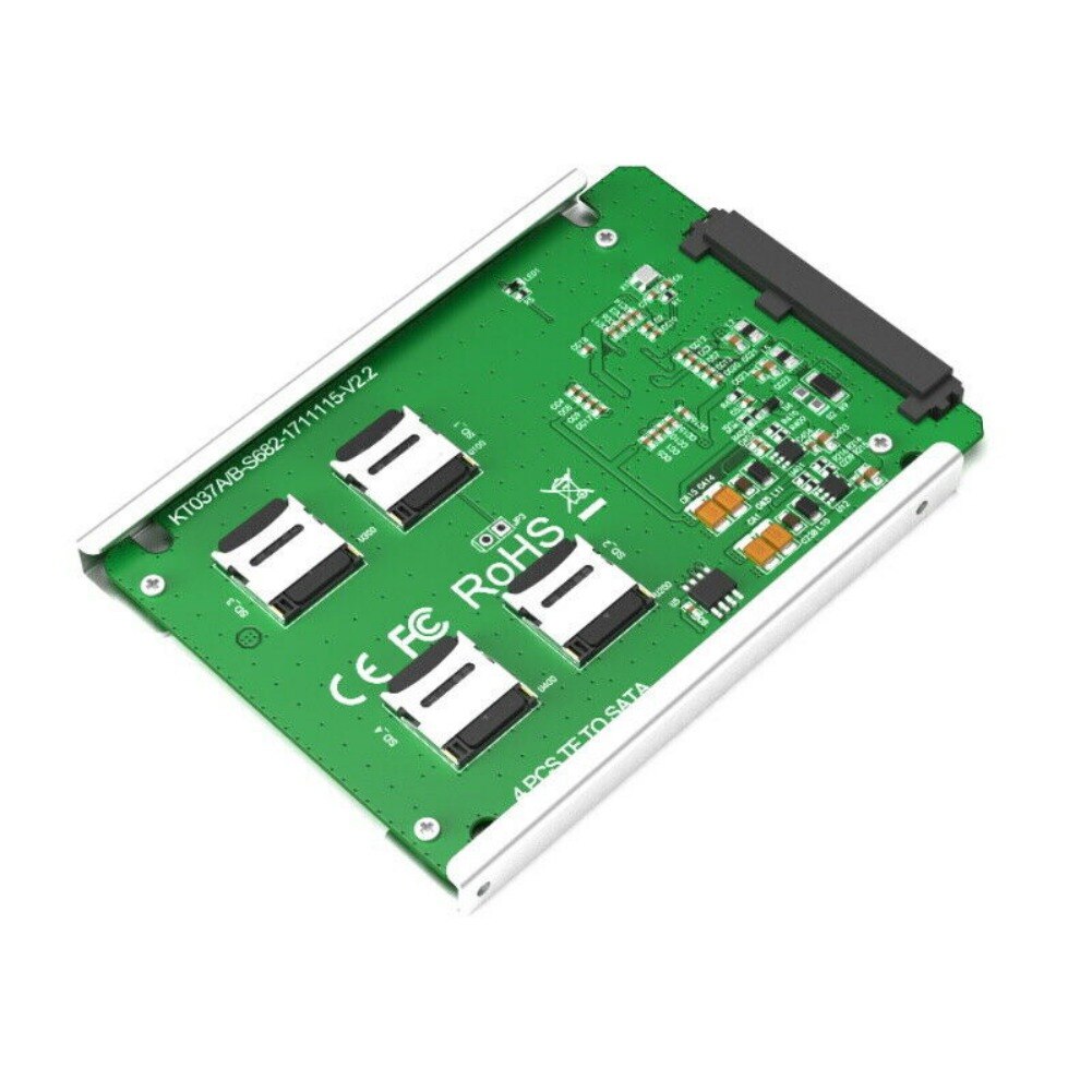 4 Micro SD/TF Kaart naar SATA 22pin Adapter RAID Quad TF Kaart naar SATA 2.5 Converter Micro SD TF Card 22pin SATA Adapter Converter
