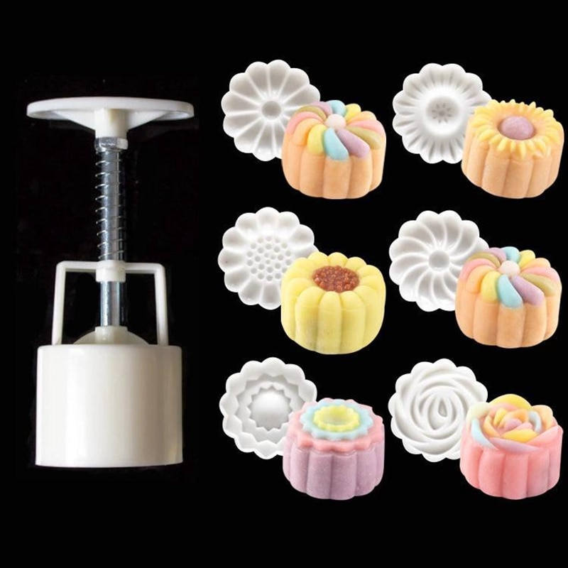 3 sæt kage dessert form sæt med 6 stk frimærker, diy moon kage form, jule kage dekoration presse til bad bomber