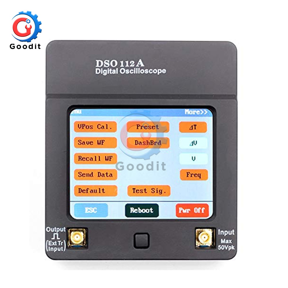 Tragbare DSO 112A TFT Mini Digital Oszilloskop berühren Kontaktieren Bildschirm Tragbare USB Oszilloskop Schnittstelle 2MHz 5Msps