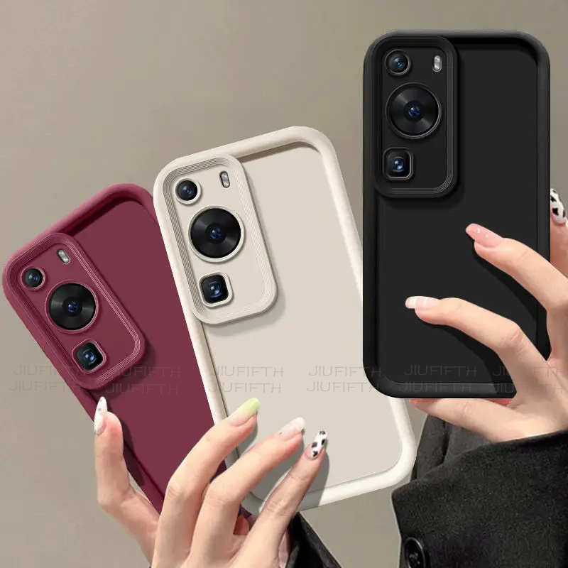 For Huawei P60 Case P 60 Pro P60Pro Phone Cases Protection Camera Anti Protection Soft Liquid Silicone Shockproof Cover