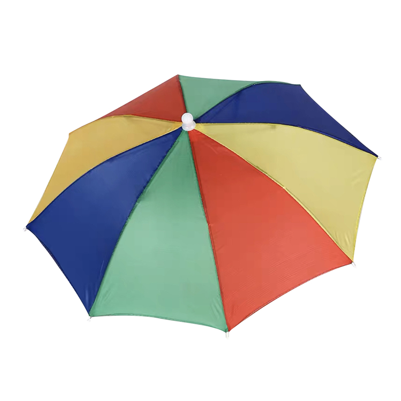 Faltbare Regenschirm Hütte Camping Angeln Kopfbedeckung Kappe Strand Sonnencreme Regen Hüte Wasserdicht Wandern Radfahren Regenschirme Bunte Kappen: MULTI