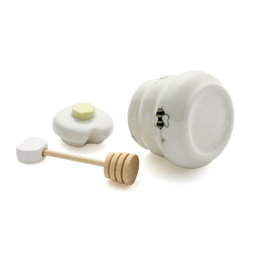 Justharion Hexagonal Honey Jar With Lid Dipper Stick Storage Tank Food - View #5