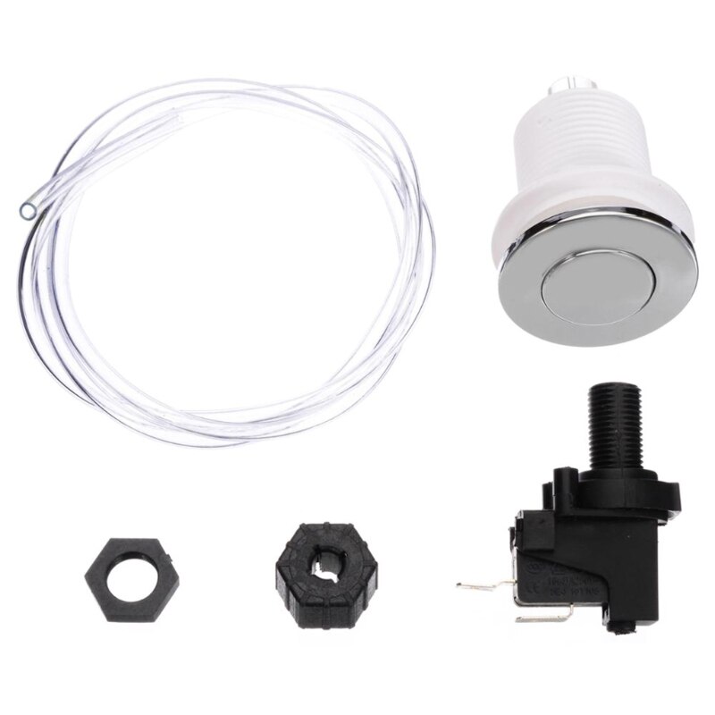 125-250V 16A On Off Push Air Button Switch for Bath Spa Jet Tub Disposal Tubing Pneumatic Air Pressure Switch Knob Kit