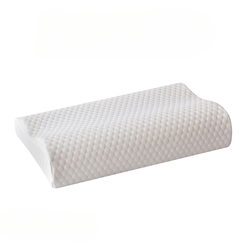 Almohada larga de espuma viscoelástica, almohada de cama, protección del cuello, almohada de maternidad en forma de rebote lento para dormir, almohadas ortopédicas: 48 x 74 / Morado