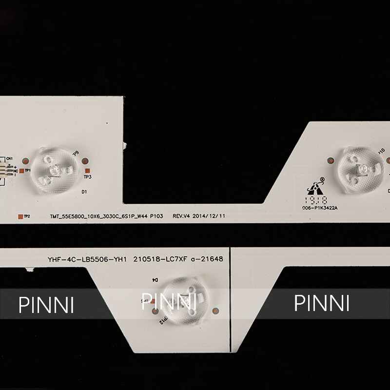 10Pc=1set FOR 55 inch TCL TV Backlight Bar TMT-55E5800-10X6-3030C-6S1P-W44 YHF-4C-LB5506-YH1 TCL L55E5800A-UD D55A620U