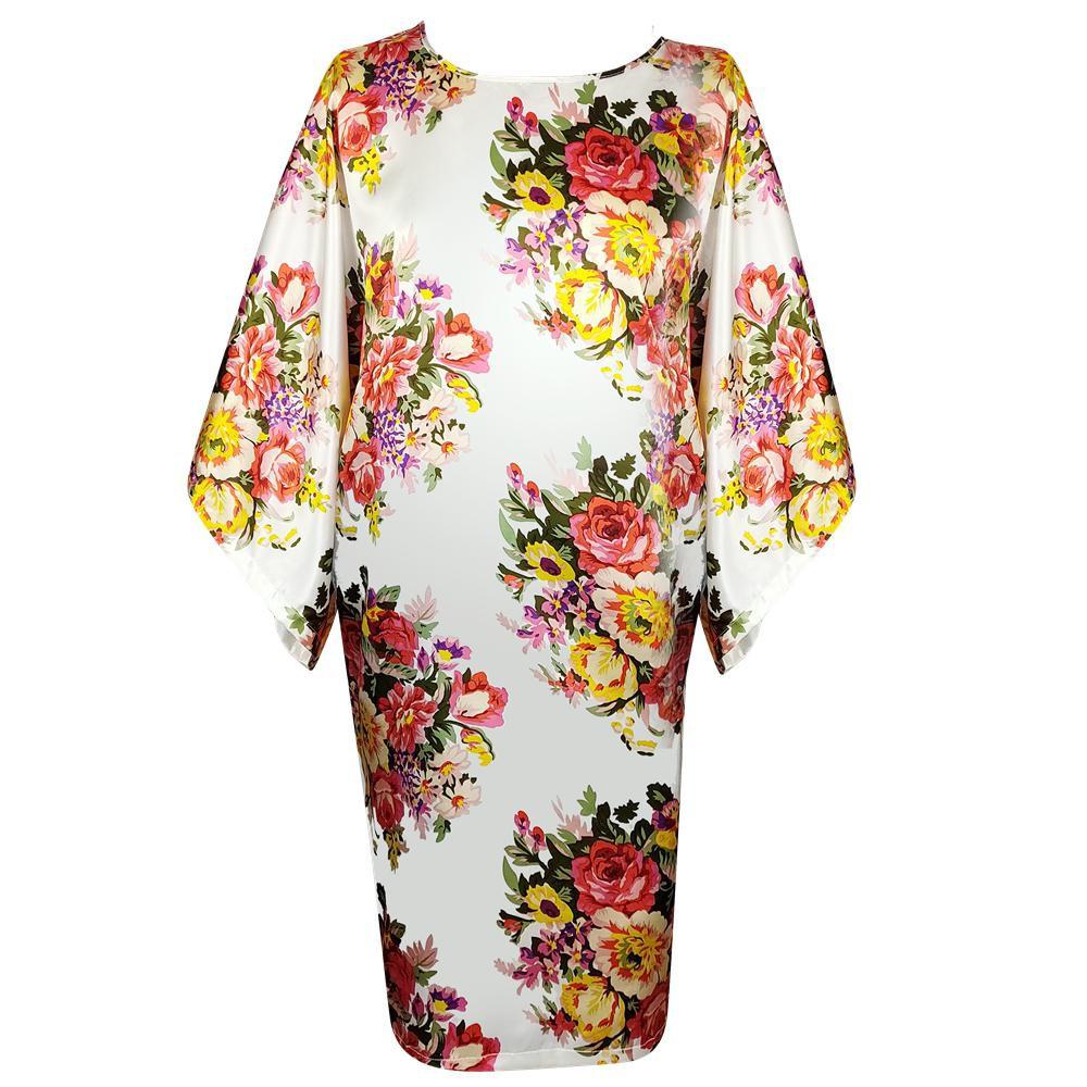 Dam rayonrock morgonrock kvinnor sovkläder nattlinne stor storlek hemklänning vintage kaftan klänning nattskjorta nattskjorta: 1