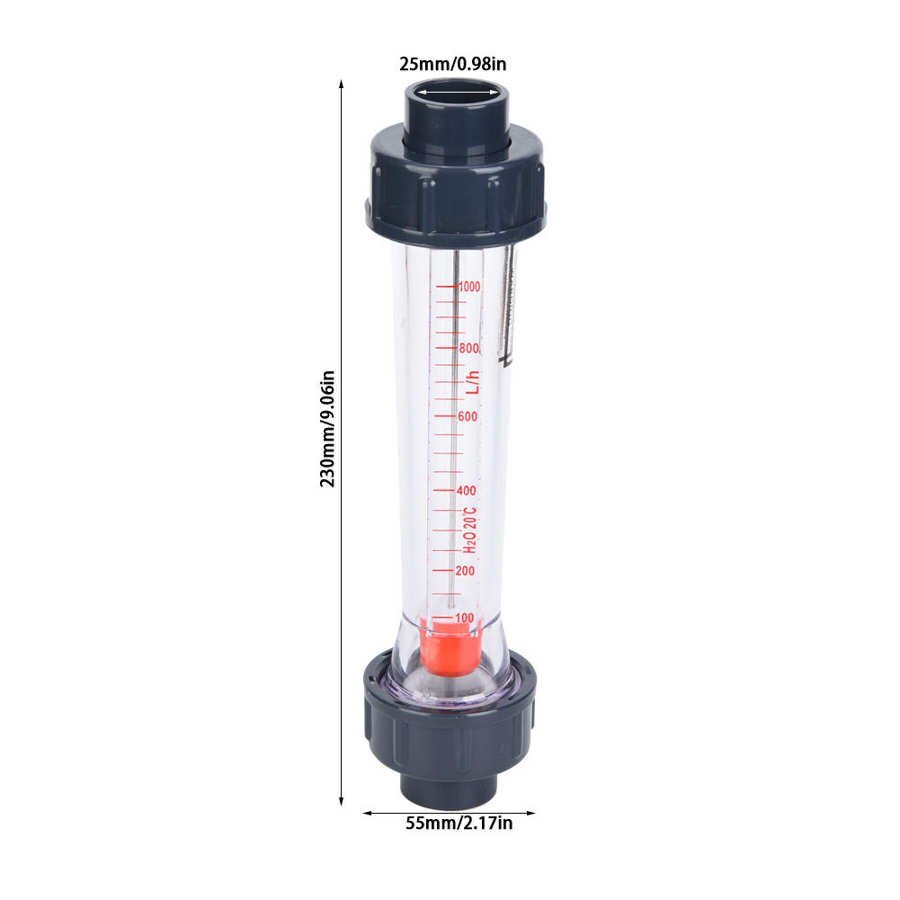 LZS-20(D) Plastic Tube Type Liquid Flowmeter Water Flowmeter 100-1000L/H el