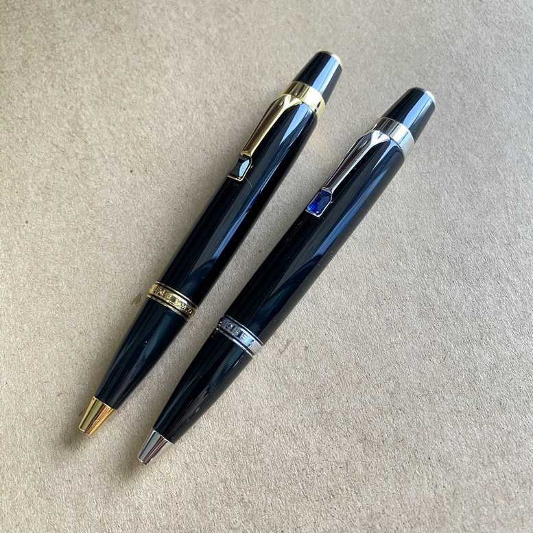 Luxus Bohemee Mini Kugelschreiber Schwarz Harz Rollerball Gel Stifte mit Kristall Clip Geschäft Büro Liefert Schreiben Tinte Stift