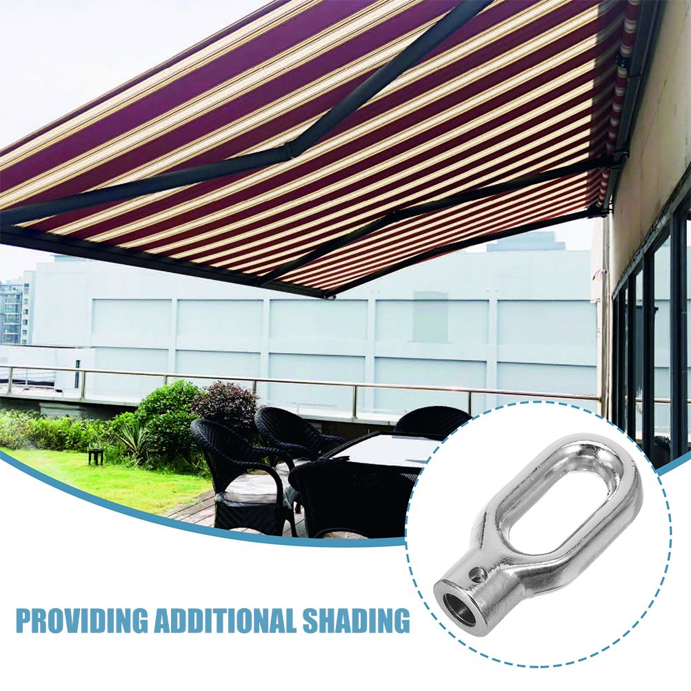 Manivela de toldo con gancho, persianas de bambú para tienda de Patio exterior, piezas de persiana enrollable de aleación de aluminio retráctil, Hardware de toldo pesado