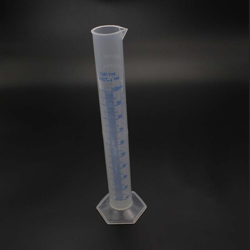 100ml Plastic Measuring Cylinder Graduated Cylinders for Lab Supplies Laboratory Tools