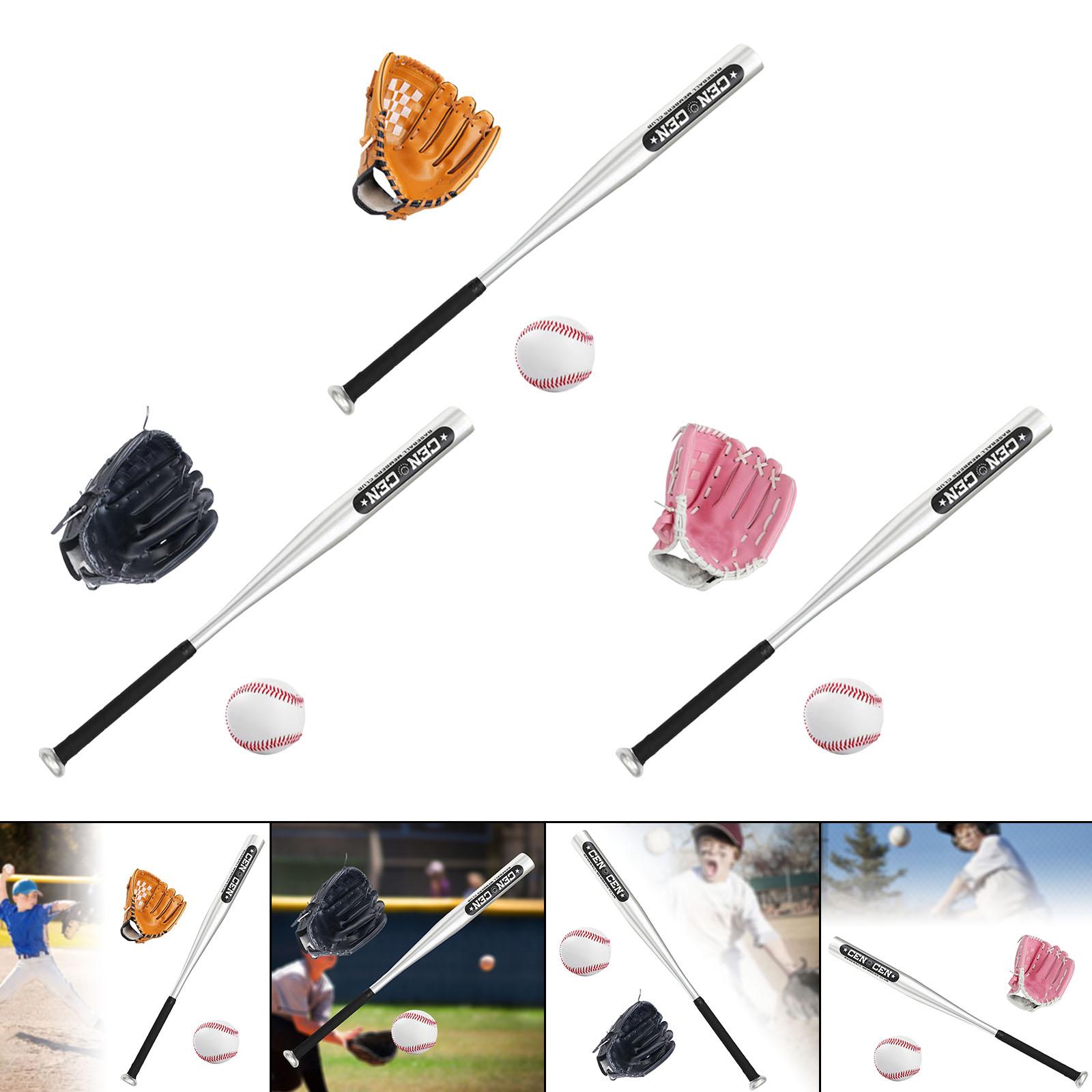 Baseball Bat Set with Baseball Glove and Ball Traing Ball for Home Teenagers