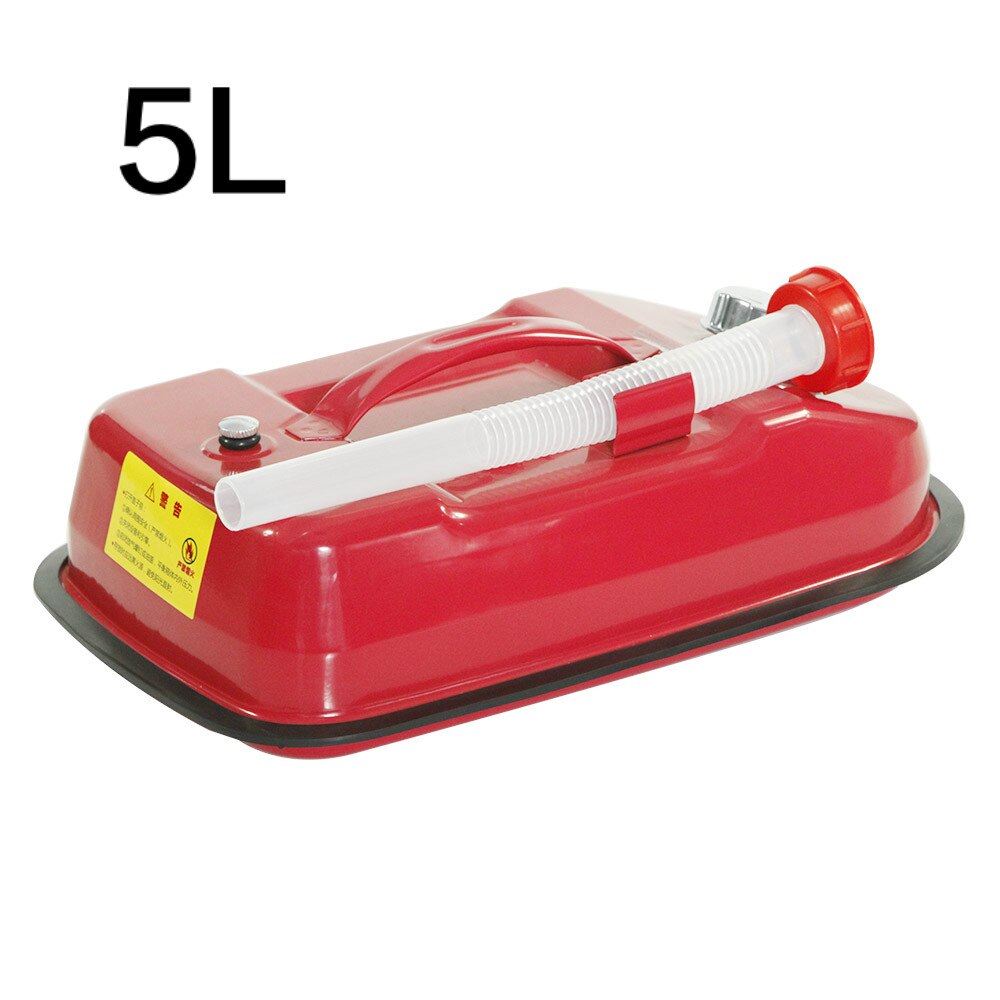 5L 10L Red Fuel Tank Oil Gasoline Diesel Water Tank Metal Iron Storage Can Car Motorcycle Truck Accessories: 5L