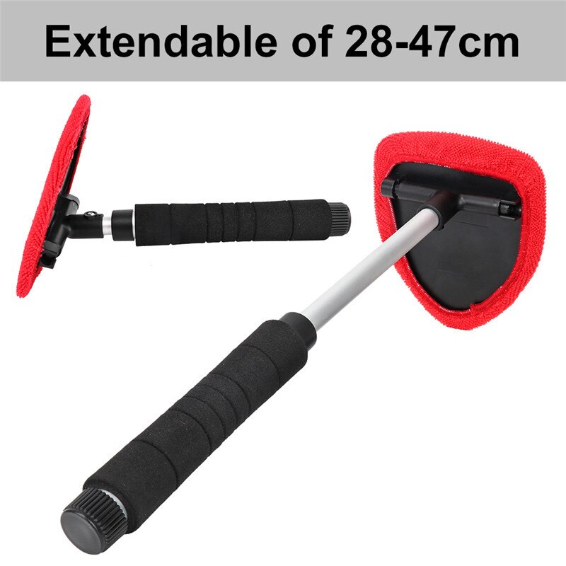 1x Telescopic Window Glass Auto Cleaner car windshield cleaning brush microfiber window scraping mist eliminator Car Accessories
