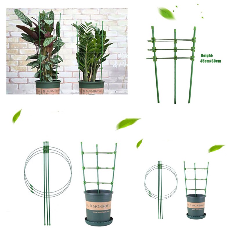 Support de vigne en acier revêtu de plastique, Support décoratif en treillis pour plantes grimpantes