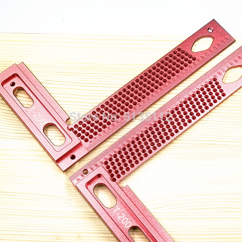 Precision Woodworking Scribe Aluminum Hole Scribing Gauge Carpenter Scriber Marking Device T-200 T-160 L Shape square Ruler