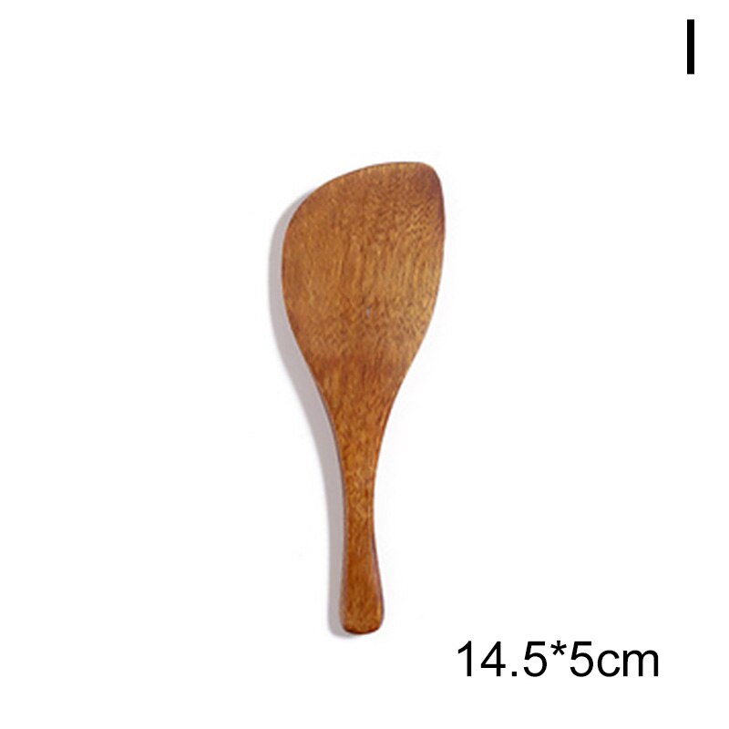 Wooden Tableware Non Stick Wooden Spatula Cooking Shovel Small Rice Spoon Cooking Utensils Handmade Household Tableware: I