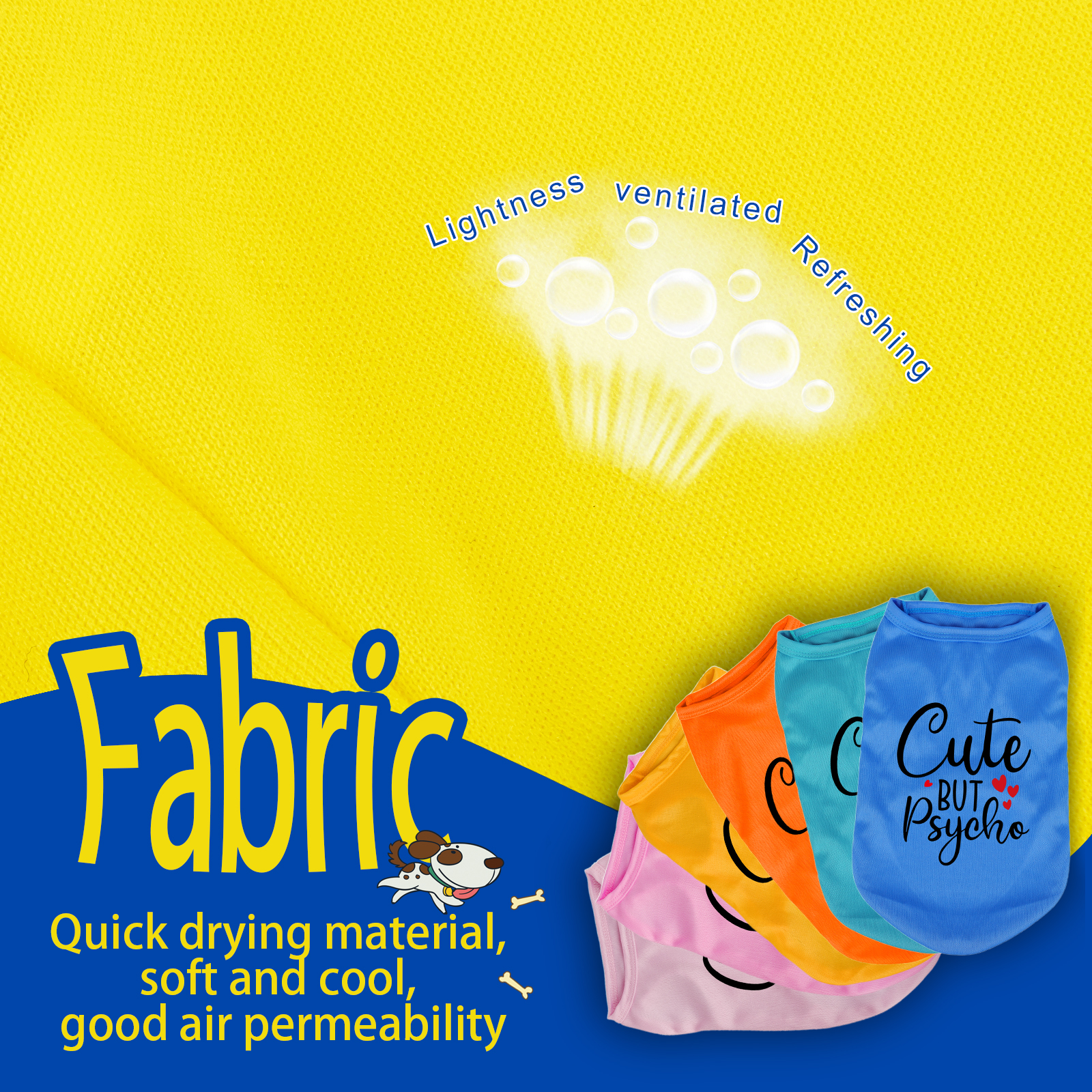 Lindo pero psicópato-Chaleco de verano para perros, ropa para cachorros pequeños, ropa para mascotas, camiseta