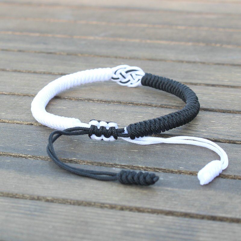 handgefertigt Geflochtene Schnur Armbinde Paar Glück Nationalen Stil Konzentrischen Knoten Charme Armbänder für Frauen Männer Freundschaft Schmuck