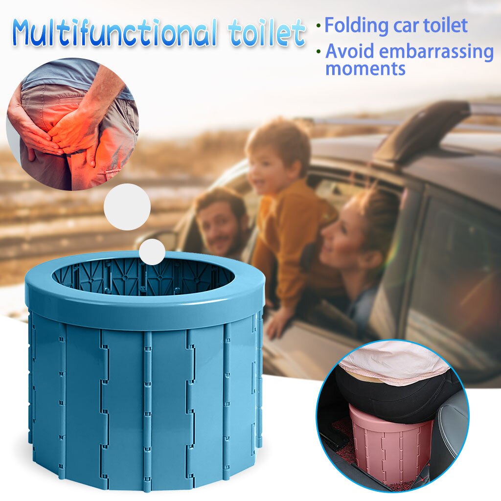 Bærbar potte toiletsæde bil rejse camping bærbar toilet rejse foldet toilet urinal mobil sæde til camping vandreture  d3