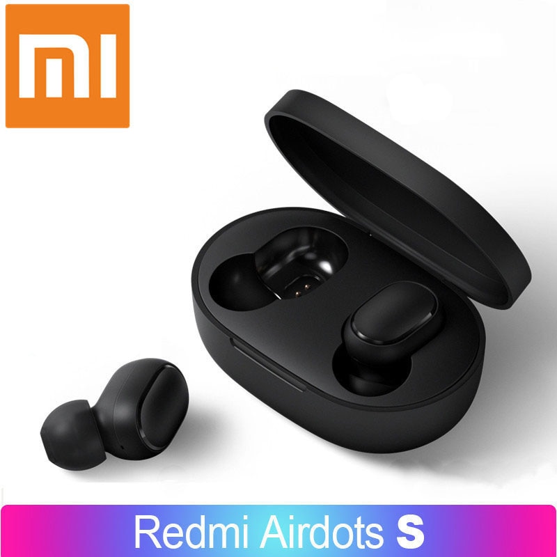 Xiaomi Redmi Airdots S Oordopjes Oortelefoon Bluetooth Headset 5.0 Tws Draadloze Stereo Sbc Leuke Mini Licht Oortelefoon Auto Opladen Doos