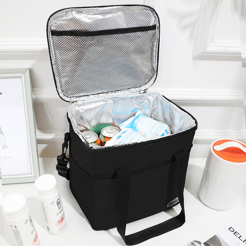 Thermal Cooler Ice Bags Work Lunch Box Bag Food Carrier Portable Travel Picnic Insulated Handbags for Women Men Shoulder Bag